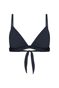 Top Cannes Azul Marinho Plissé