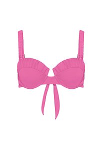 Top Marselha Fuchsia Plissé