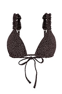 Top Tydra Frou-Frou Pois Cacau