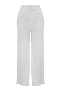 Calça Newport Pois Off White Terry