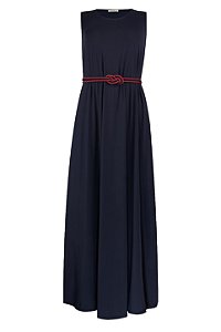 Vestido Zanzibar Azul Marinho/Rubi