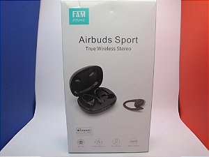 Fone de Ouvido Airbuds Sports TWS, Bluetooth 5.0, compativel IOS/Android, TWS08.