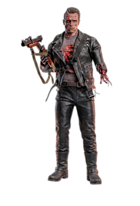 Boneco Hot Toys T800 Battle Damaged 2.0 Dx46 Exterminador Do Futuro Geek