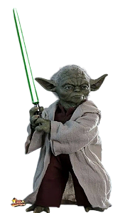 Boneco Hot Toys Yoda Figure Star Wars Episode II Attack of the Clones Geek