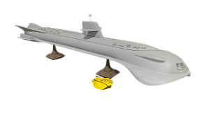 Submarino Seaview Grande 1/128 Moebius Submarino Viagem ao Fundo do Mar Kit Finalizado