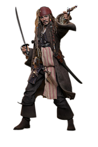 Boneco ot Toys DX037 1/6 do Jack Sparrow de Piratas do Caribe Geek