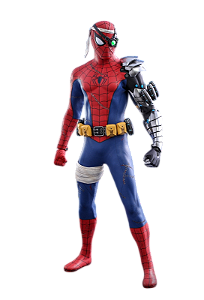 Boneco Hot Toys VGM51 Cyborg Spider-Man Suit 1/6 Toy Fair de 2021 Homem Aranha Geek