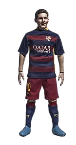 Boneco Lionel Messi 1/6 da marca ZCWO FC Barcelona da temporada 2015/16