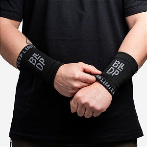 Munhequeira Canelada Preta com Cinza Bulldrop