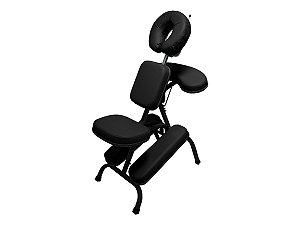 Cadeira para Quick Massage / Shiatsu Preta com Estrutura Preta - Legno