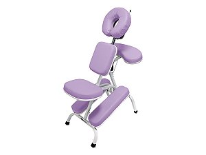 Cadeira para Quick Massage / Shiatsu Lilas com Estrutura Branca - Legno