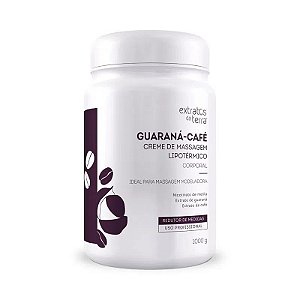 Guarana-Café Creme De Massagem Hiperêmico 1000 g | Extratos da Terra