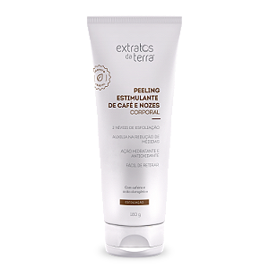 Peeling Estimulante De Café E Nozes 180 g Extratos da Terra