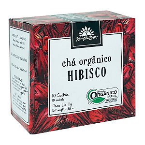 Chá Hibisco Orgânico Flores 10 Sachês Kampo De Ervas