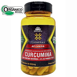 Turmerax Curcumina com Pimenta Preta Orgânica 600mg 60cp