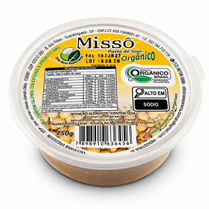 Missô Orgânico Certificado 250g - Pasta De Soja