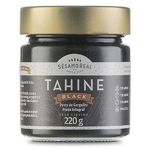 Tahine Black Sesamo Real 220g - Pasta de Gergelim Preto Integral