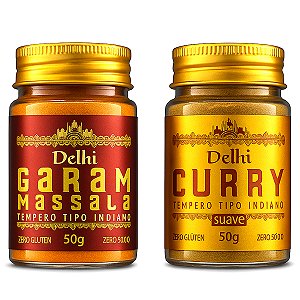 Kit Garam Massala e Curry Indiano Delhi 50g Sem Sódio