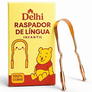 Raspador de Língua Infantil de Cobre Delhi Ayurveda