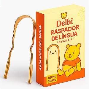 Raspador de Língua Infantil de Cobre Delhi Ayurveda