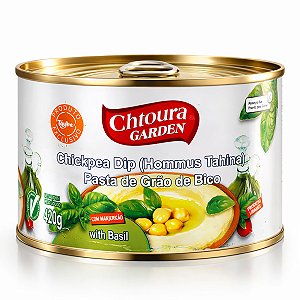 Hommus Patê de Grão de Bico e Manjericão 420g Importado