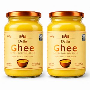 Ghee Manteiga Sem Lactose Clarificada Tradicional 500g Delhi Kit 2x Und