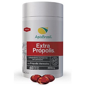 Extrato de Própolis Vermelha em Cápsulas 300mg 60 Caps