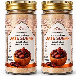 Kit 2x Açúcar De Tâmara Pó 250g Adoçante Natural Vegano