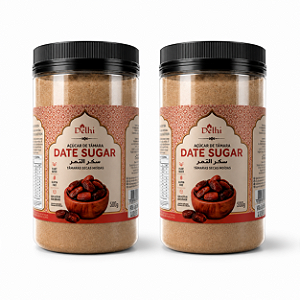 Kit 2x Açúcar De Tâmara Pó 500g Adoçante Natural Vegano