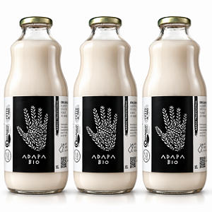 Kit 3 Leite de Arroz Tradicional Orgânico 1L Adapa Bio