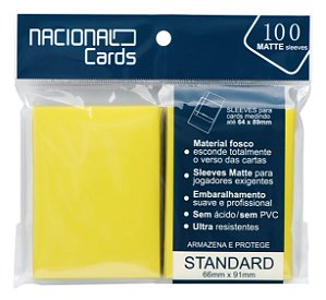 Sleeve Matte Standard Amarelo - Nacional Cards