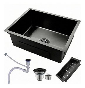 Cuba Gourmet Inox Preta Nano Pia Quadrada Cozinha 50x45