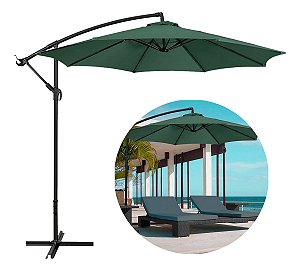 Ombrelone Guarda Sol De Praia Jardim Lateral 3 Metros Bege