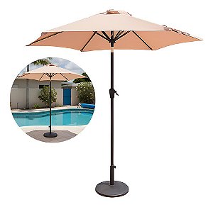 Ombrelone Guarda Sol Central 2,30 Metros Com Base Jardim
