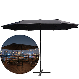 Guarda Sol Duplo Ombrelone Jardim Piscina Verão 4,6 M Grande