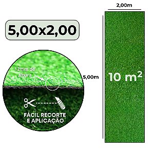Grama Sintética Decorativa 2,00 A 5,00 Metros Largura Única