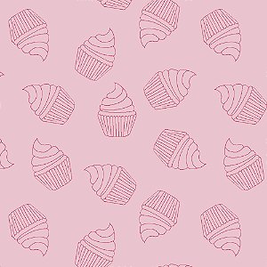 14513 - Contorno de Cupcakes Rosa