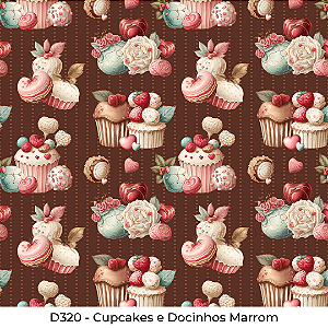 D320 - Cupcakes e Docinhos Marrom