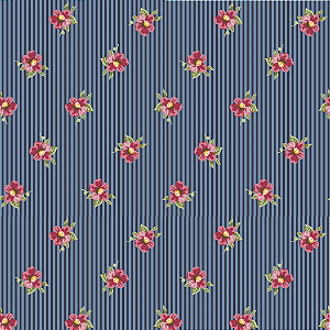 18308 - Floral Listrado Perth Marinho