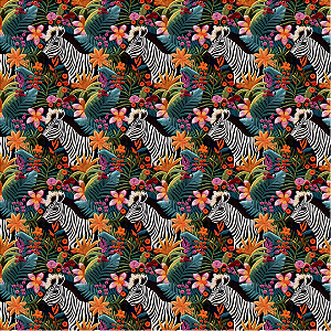 D437 -  Zebras Bordadas