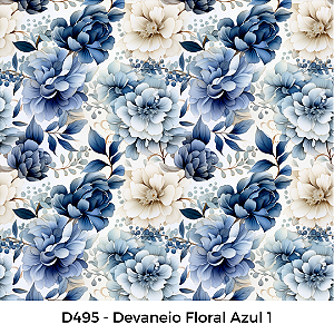 D495  - Devaneio Floral Azul 1