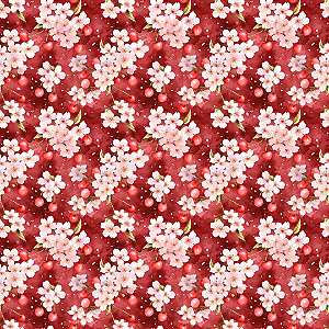 D578 - Flor de Cerejeira Vermelho