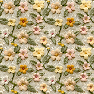 D1034  - Floral Creme