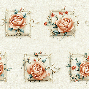 D1230 - Delicatesse Moldura Rosas