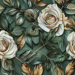 D1361 - Flores Lush  Verde