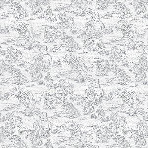 LE025 - Linho EstampadoToile de Jouy Cinza