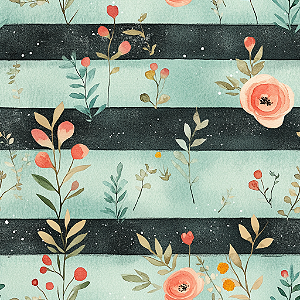 D1573 - Floral Listrado AR
