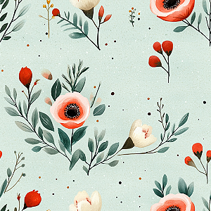 D1575 - Floral com Botões AR