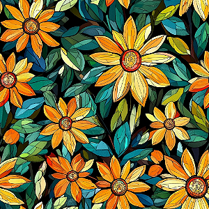 D1839 - Mosaico Flor Amarela