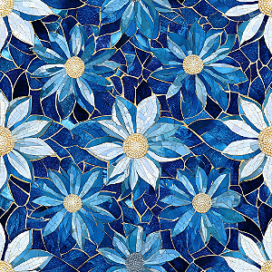 D1837 - Mosaico Flor Azul